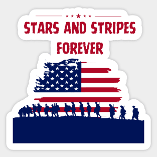 Stars And Strips Forever Sticker